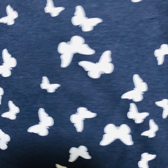 NWT CROFT&BARROW SIZE S 100% COTTON LONG SLEEVE MOCK -NECK NAVY FLOWERED  hgd - Picture 6 of 6